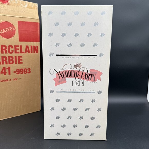 Barbie Porcelain Collection Wedding Party 1959 Limited Edition 1989 Shipper Box - Picture 8 of 10